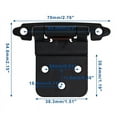 thumbnail image 3 of Cabinet Hinges, 8 Pack 3/8Inch Inset Black Door Hinges, Flush Face Mount Self Closing y11571, 3 of 6