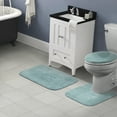 thumbnail image 2 of Garland Rug Traditional Washable Bath Rug Set, 3 Piece Set (21"x34" Bath Rug, Contour Rug, & Toilet Lid) Sea Foam, 2 of 8