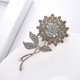 thumbnail image 2 of Sunflower Brooches, Crystal Brooch Pins, Plant Jewelry(1pcsblue） JM JM, 2 of 3