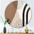 thumbnail image 2 of Designart 'Abstract Ivory Shapes and Shapes in Terracotta I' Modern Circle Metal Wall Art 36x36 - Disc of 36, 2 of 5