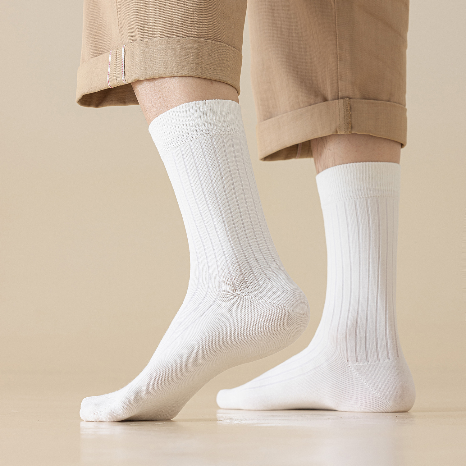 Sookeceks 6 Pairs Trouser Socks for Men, Soft Heated Storage Mens Autumn Winter Socks for Casual Business Size 7-11