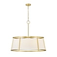 thumbnail image 6 of Z-Lite Lenyx 8 Light 32" Round Fabric Shade Steel Pendant in Iron Ore, 6 of 7
