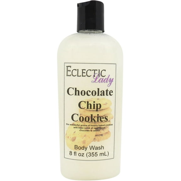 Chocolate Chip Cookies Body Wash by Eclectic Lady, Liquid Shower Gel for Women and Men, 8 Ounces
