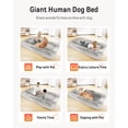thumbnail image 4 of Dog Bed for Human Large Size：Human Dog Bed for People Adult Pet Kids - Human Sized Dog Bed 79"x45"x12" - Dog Human Bed Comfortable Foam Washable for Sleep Nap in Bedroom Light Grey, 4 of 10