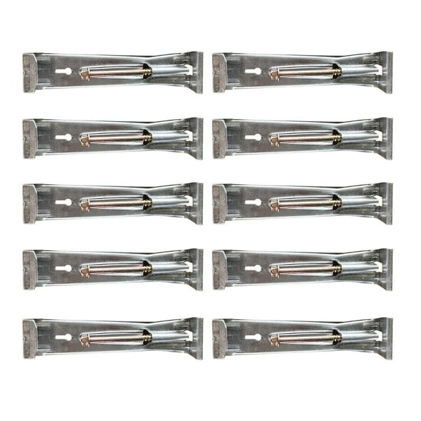 10 piezas de perchas para canalones de 5 pulgadas con tornillos preinsertados, Clips de soporte resistentes profesionales plateados, protector de