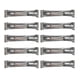 thumbnail image 1 of 10 piezas de perchas para canalones de 5 pulgadas con tornillos preinsertados, Clips de soporte resistentes profesionales plateados, protector de, 1 of 9