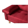 thumbnail image 4 of Sofá Cama De Lino Rojo Modelo Hendrix Makora Con Portavasos, 4 of 9