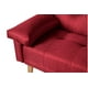 thumbnail image 4 of Sofá Cama De Lino Rojo Modelo Hendrix Makora Con Portavasos, 4 of 9