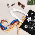thumbnail image 5 of YFYANG Reusable Cotton Canvas Tote Shopping Bag, Flowering Vine Pattern Washable Portable Grocery Bag for Daily Travel, 5 of 8