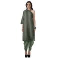 thumbnail image 5 of Moomaya Designer Printed One Shoulder Bell Sleeve Kurti w/ Pants Ethnic Clothing Sets For Women, 5 of 7