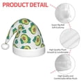 thumbnail image 4 of Fuzoiu Avocado Sleeping Print Santa Hat Christmas Hat for kids,Santa Hats with Pompom, Unisex Xmas Holiday Hat for Christmas New Year Festive Party Supplies, 4 of 6
