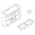 thumbnail image 2 of Pemberly Row Armoire à Vin en Bois de Style Ferme avec Rangements Multiples en Chêne Blanc, 2 of 10