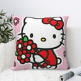 thumbnail image 6 of Hello Kitty Pillow Cover, Square Throw Pillow Cases For Couch Sofa Bed Living Room,Home Decorative, 22"X22", 6 of 9