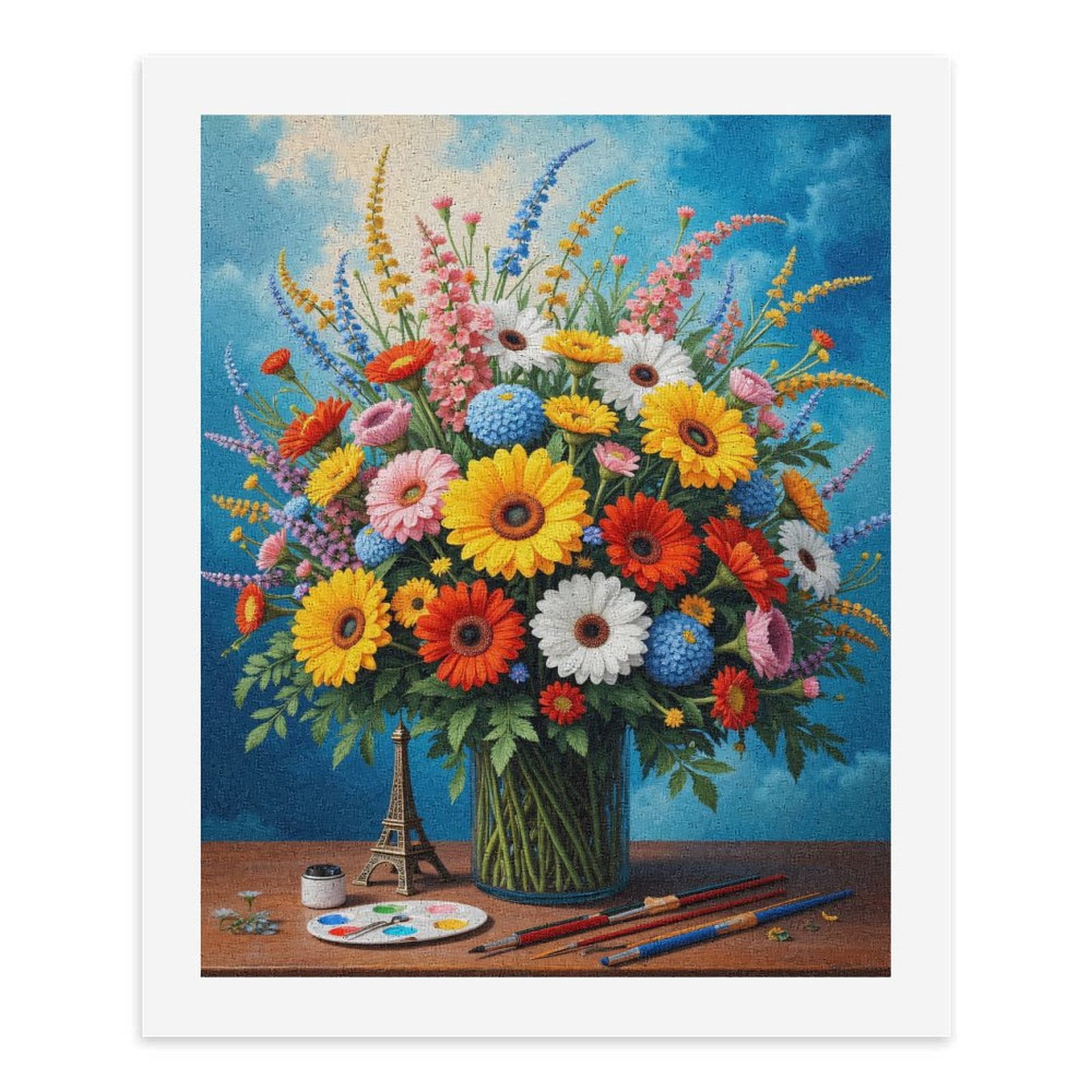 Paint By Numbers Kit for Adults Beginner - DIY Floral Art Vibrant Painter's Dream Canvas Painting Kits for Adults, Frameless Paint By Number for Adults for Home Wall Decor 16x20 Inch