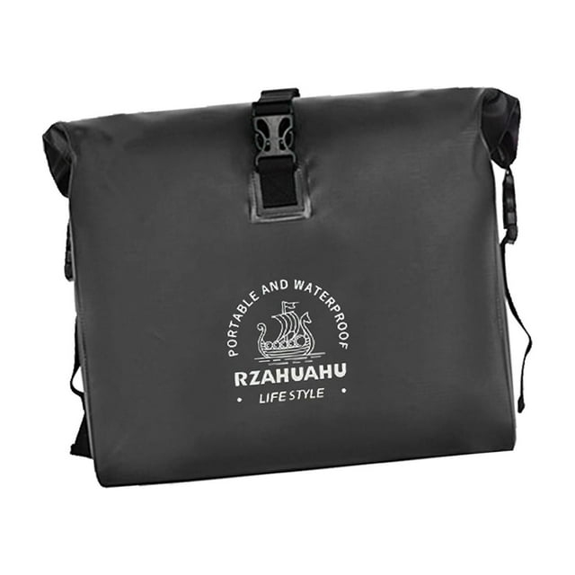 Alforjas para bicicleta, 9 l, de cuero sintético, impermeables, laterales para motocicleta Negro