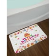 thumbnail image 2 of Birthday Bath Mat, Joyful Mouses Partying Presents and Delicious Cake with Candles Festive Cartoon, Non-Slip Plush Mat Bathroom Kitchen Laundry Room Decor, 29.5 X 17.5 Inches, Multicolor, Ambesonne, 2 of 2