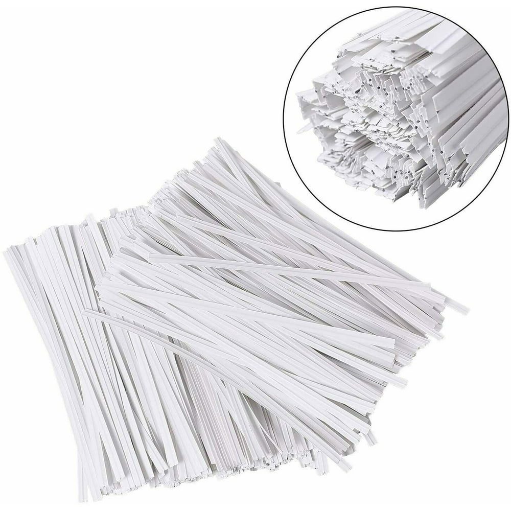 Twist Ties 4" Length Paper Coated Plastic No Rip Cellophane bag tie