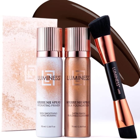 Luminess Silk Airbrush Starter Kit: with Foundation, 2 fl oz, Primer, 1.66 fl oz & Buffing Brush