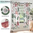 thumbnail image 3 of Yayeee Window Curtains Light Filtering 63"x42" Grommet Panel Pair Home Living Room Decor, White Christmas Holly, 3 of 7
