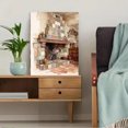 thumbnail image 5 of Vintage Tile Fireplace Watercolor Canvas Print，Home Study Living Room Kitchen Decor, 5 of 8