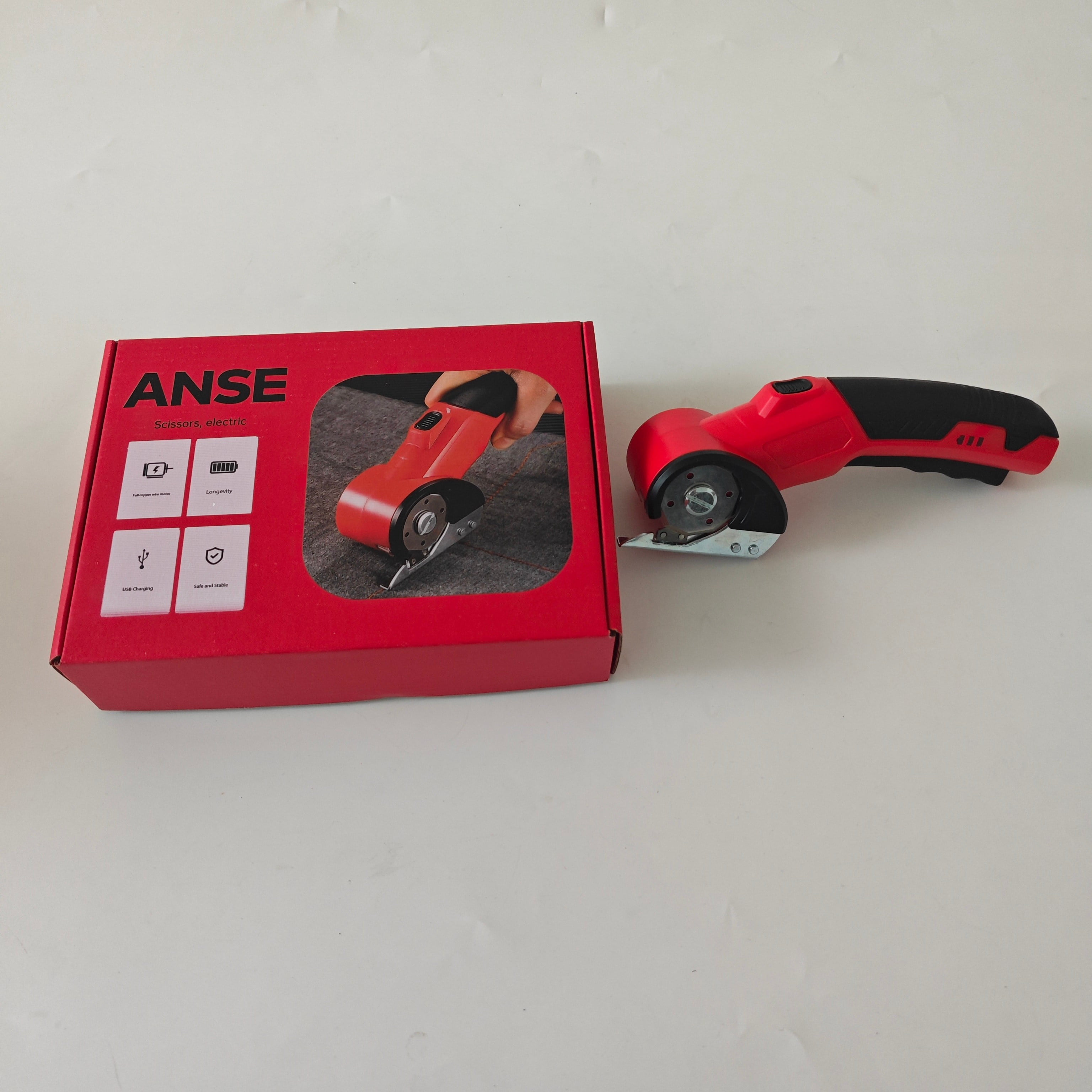 ANSE Scissors, electric Cordless Design, High-Speed Electric Scissors for Cloth, Leather, DIY Crafts & Home Use