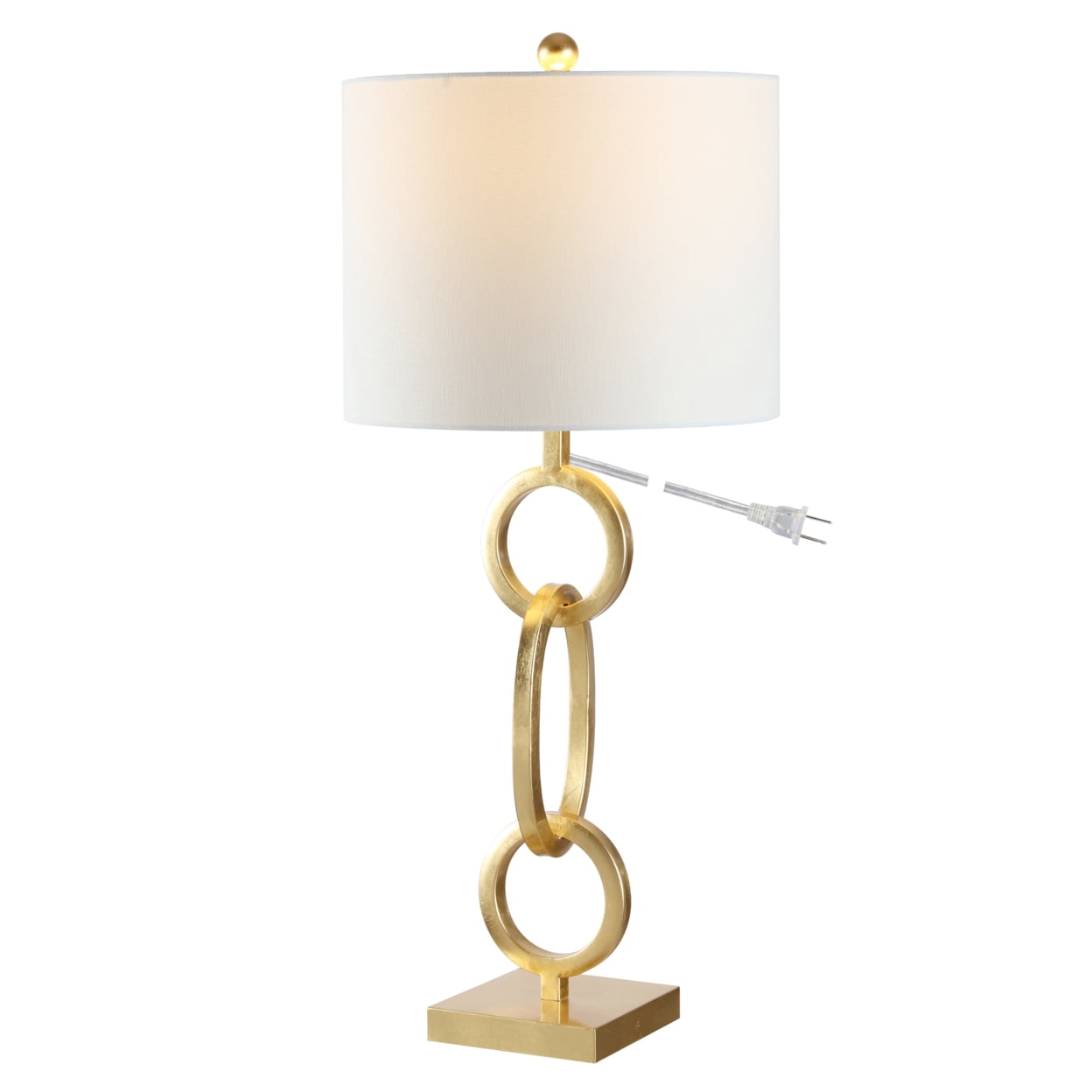 SAFAVIEH Alaia 32 in. Round Chain Iron Table Lamp, Gold