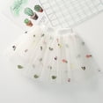 thumbnail image 3 of EINCcm Baby Skirt Baby Girl Skirt Baby Tutu Skirt Cute Party Dance Skirt Net Yarn Crimping Flowers Embroidery Tulle Skirt, for Toddler Kids Baby Girls, White, 5 Years, 3 of 7