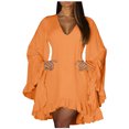 thumbnail image 2 of Ichuanyi Liquidación Temperamento de moda femenina Vestido de manga larga de cintura larga de cintura alta ICHUANYI WER202308183176, 2 of 6