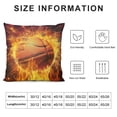 thumbnail image 5 of Orinice Flames Graphic Decorative Throw Pillow Cover for Home Couch Living Room Bed Sofa - Short Plush Pillowcase 1PC 20x20in, 5 of 5
