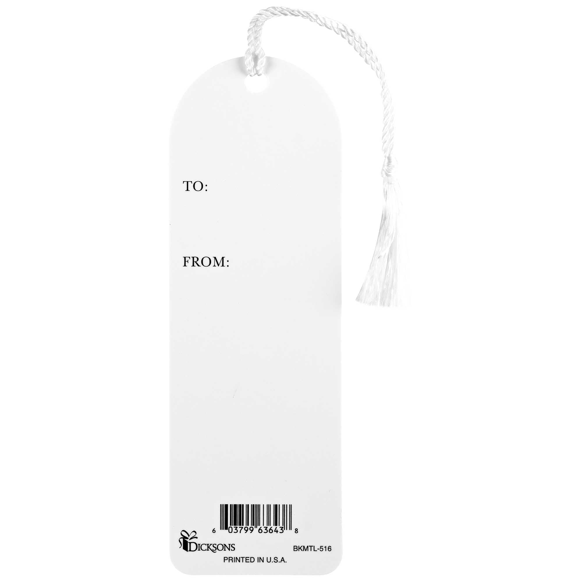 Dicksons BKMTL-526 Believe That You Have Received It and It Will Be Yours Pastel Dots 2 x 6 Paper and Tassel Curved Top Encouraging Tassel Bookmark, Pack of 12