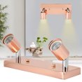 thumbnail image 4 of ZPSHYD E27 Lamp Holder with Base, Lamp Holder with Rectangular Turning Base DIY Accessories for Ceiling Wall Lamp Bulb Base Holder(rose gold), 4 of 8