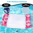 thumbnail image 4 of Hamaca de piscina Aqua LEISURE Waterlife 4 en 1, paquete de 2 unidades, azul marino/rosa, 4 of 6