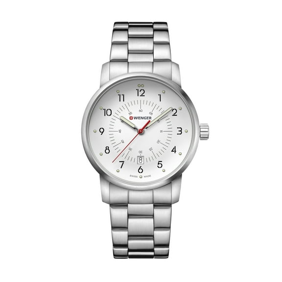 Wenger Swiss Army Men's 01.1641.114 Avenue White Dial Watch 42 mm MSRP $195