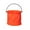 Orange, variant on geerera Collapsible Bucket with Handle, Portable & Ultra Lightweight Outdoor Basin Bucket, Folding Bucket for Fishing, Camping, Hiking 5.5 x7.9 inch