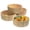 Set of 4 Natural Wood Bowls, variant on Woodard & Charles 3 Piece 11" Wood Salad Serving Bowl with Servers Set