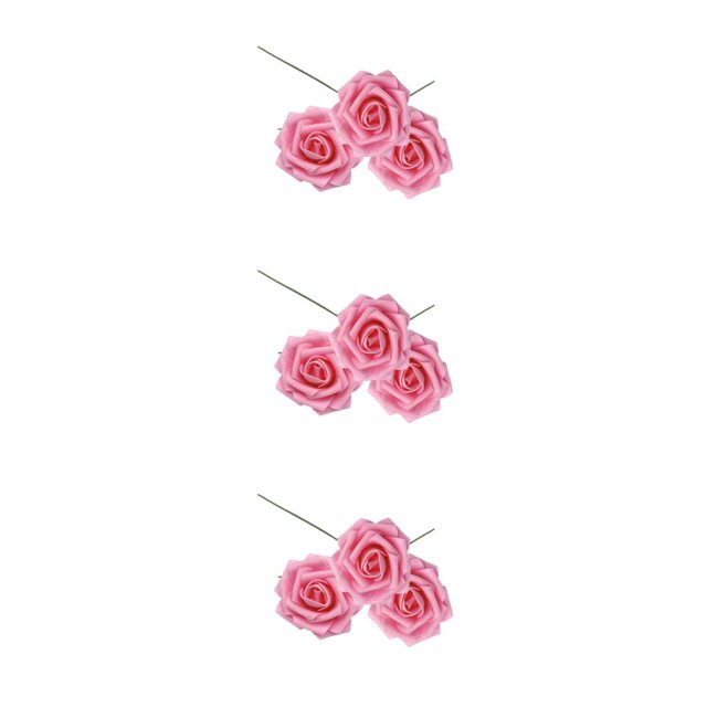 Flores Artificiales Wosthever 50 Piezas Rosa Oscuro Espuma