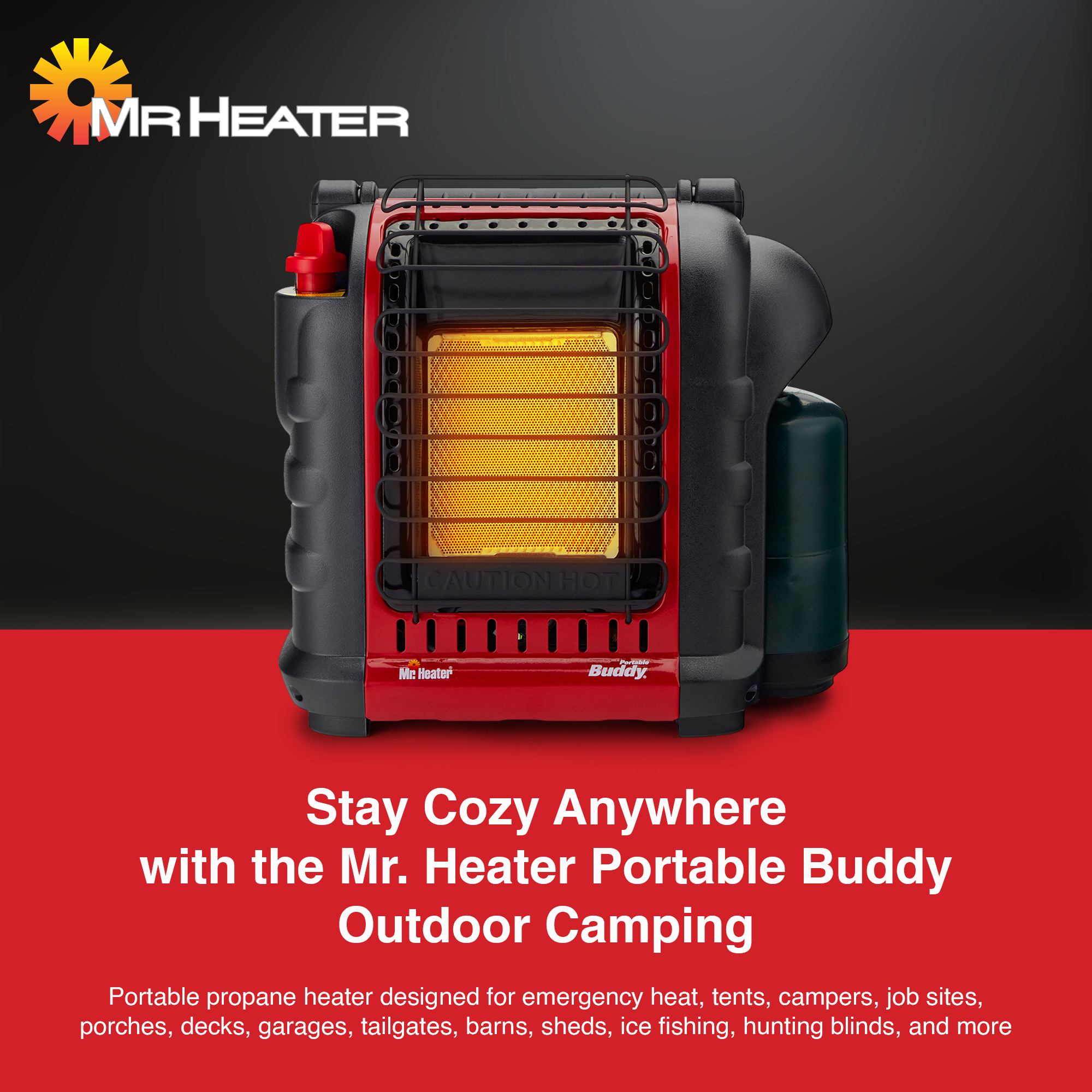 Mr. Heater Brand Portable Buddy 9,000 BTU Outdoor Camping Liquid Propane Heater - image 6 of 9