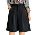 thumbnail image 4 of Minnieouse Pantalones cortos de verano Pantalones sueltos Hasta la rodilla Ropa de oficina Atractivo Moda Lavable Piel Cerrar Moda Streetwear Prendas para la parte inferior del cuerpo SG Minnieouse AP019327-04, 4 of 6