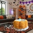 thumbnail image 4 of Pumpkin-Shaped Pet Bed Mat - Non-Slip Dog Cat Cushion Reversible Plush Sleeping Pad Washable Small Animal Bedding Seasonal Decor(L), 4 of 6
