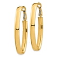 thumbnail image 6 of 14K Yellow Gold High Polished 5mm Omega Back Oval Hoop Earrings, 6 of 7
