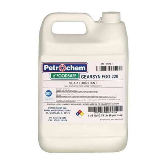 1 gal Gear Oil Jug 220 ISO Viscosity, 90 SAE, Clear