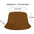 thumbnail image 4 of Unisex Cotton Packable Bucket Hat Sun Hat Plain Colors for Men Women, 4 of 5