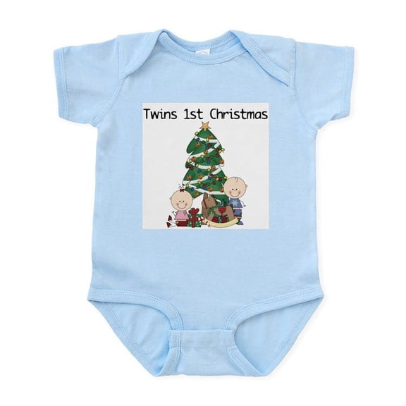 CafePress - Twins First Christmas Infant Bodysuit - Baby Light Bodysuit, Size Newborn - 24 Months