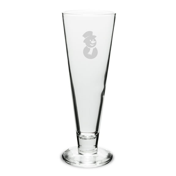 Snowman 16 oz. Deep Etched Classic Pilsner