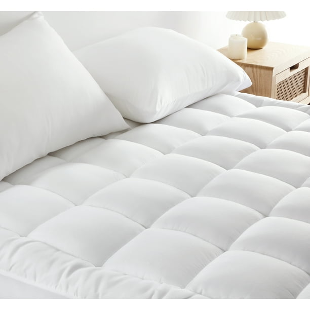 Sonive Quilted Mattress Pad Cover Twin Fluffy Soft Topper Upto 21 inch