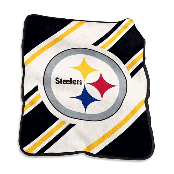 Logo Brands Pittsburgh Steelers 50" x 60" Raschel Stripe Throw Blanket