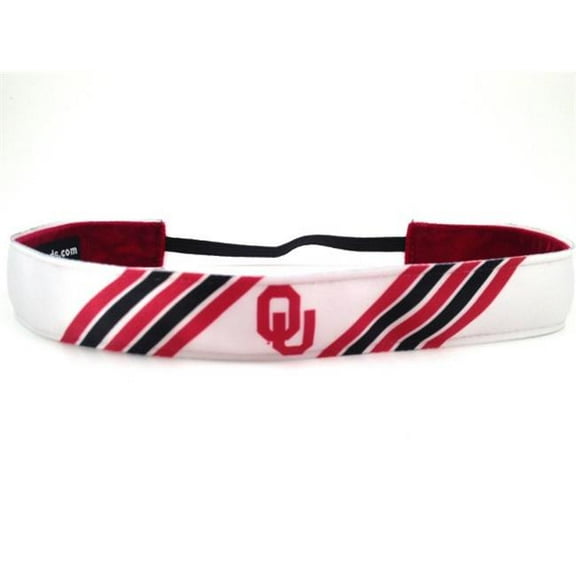 One Up Bands 1197 NCAA Oklahoma Sooners Stripes Headband - Pack of 2