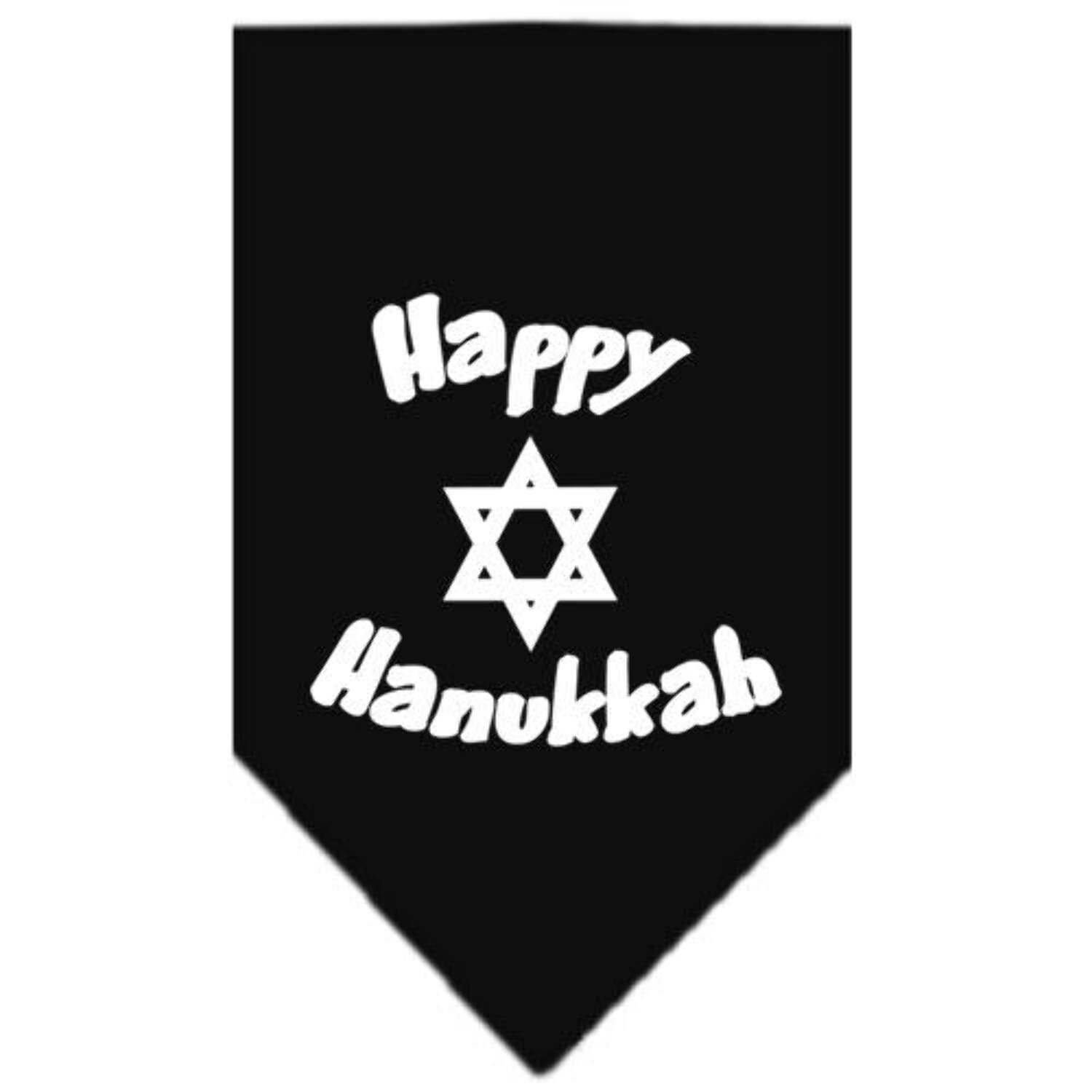 Happy Hanukkah Screen Print Bandana Navy Blue Small - image 2 of 10