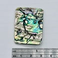 thumbnail image 6 of Rainbow Blue Abalone Rectangle Pendant Bead | 38x29mm |, 6 of 8