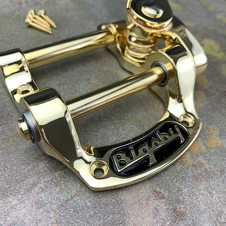 Bigsby B5 Guitar Vibrato For Flat Top Electrics, Gold